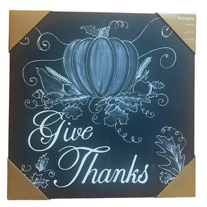 Pier 1 Thanksgiving “Give Thanks” Black Chalkboard Wall Art